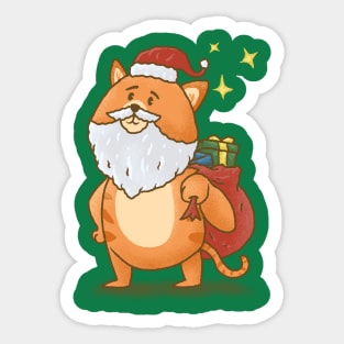 Catnta Claus Sticker